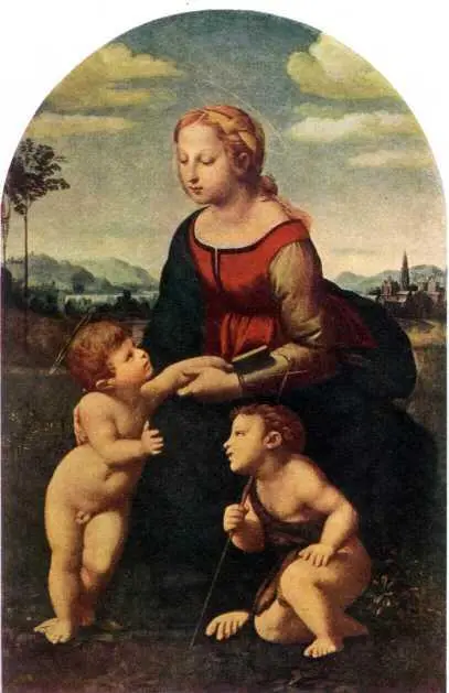 Рафаэль Мадонна садовница 1510 г Париж Лувр Пизанелло Св Георгий - фото 297