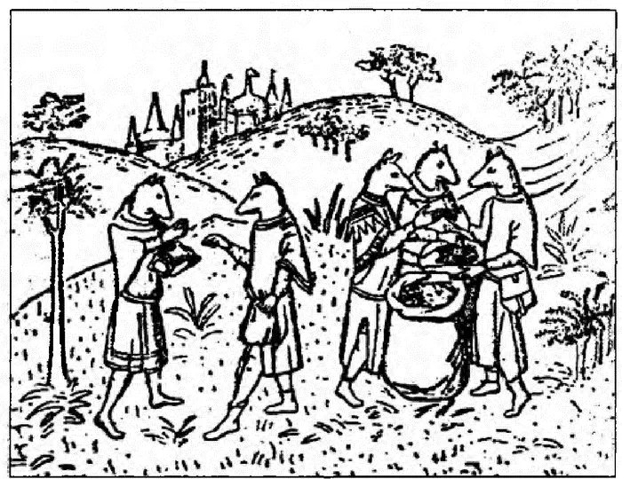 Кинокефалы Рисунок из французской Книги чудес мира XIV в Сообщение Марко - фото 50