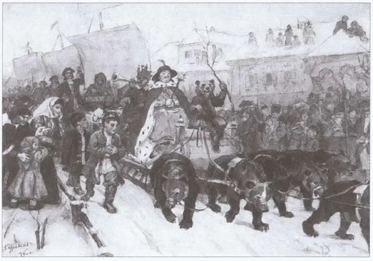 Большой маскарад в 1722 году на улицах Москвы с участием Петра I и князякесаря - фото 25