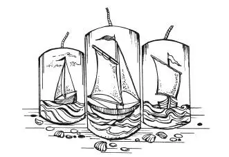 Рисунок 68 Свечи морские Свеча летняя Вам потребуется Толстые парафиновые - фото 124
