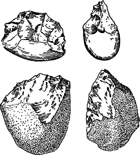 Древнейшие ручные рубила Вверху из ЮгоВосточной Азии внизу из Африки - фото 7