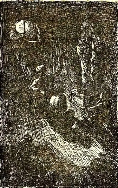 Луна заливает чердак и освещает три черные человеческие фигуры Они сидят - фото 9