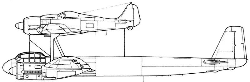 Мистель S3C Ju 88G10 и Fw 190A8 Бомбардировщик Зангера Америка Тип - фото 109