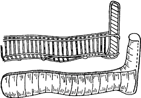 Рис 46 Изготовление шины для иммобилизации голени голеностопного сустава и - фото 47