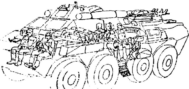 Рис 108 Размещение раненых на бронированной медицинской машине БММ1 - фото 112