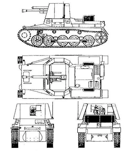 Panzerjäger I ТАКТИКОТЕХНИЧЕСКИЕ ХАРАКТЕРИСТИКИ САУ Panzerjäger I БОЕВАЯ - фото 32
