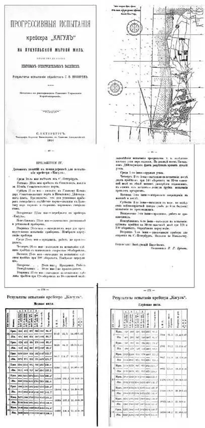 Результаты испытаний крейсера Кагул на мерной миле у мыса Лукул в 1914 году - фото 25