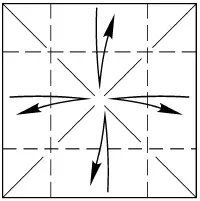 1 На квадратном листе бумаги наметьте следующие линии диагонали средние - фото 374
