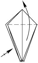 1 Сложите базовую форму птица Поднимите передний треугольник вверх - фото 467