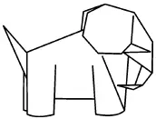 32 Слон готов Модели из треугольного листа бумаги Колибри см цветную - фото 550