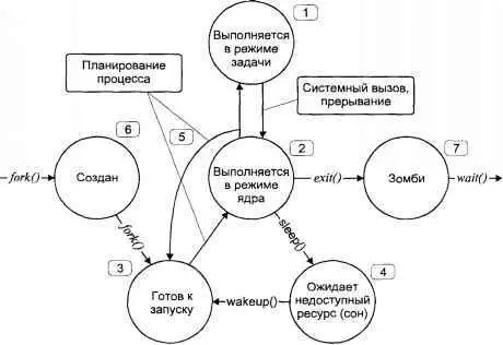 Рис 33 Состояния процесса Необходимо отметить что не все процессы проходят - фото 28