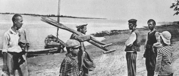Канев берег Днепра С веслами Л А Сулержицкий Л А Сулержицкий с группой - фото 5