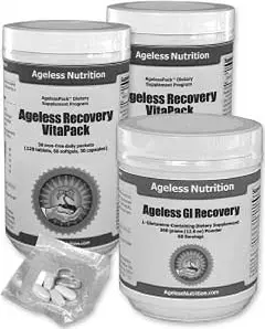 Компоненты месячного курса Ageless GI Recovery порошок и два контейнера - фото 109
