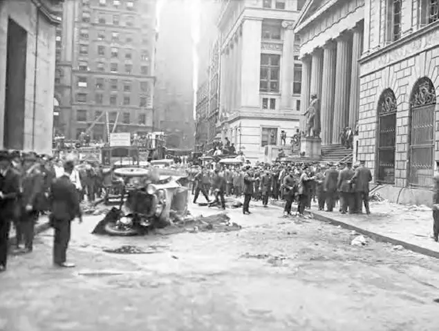Взрывы в сентябре 1920 г на Уоллстрит теракт который остался нераскрытым - фото 2