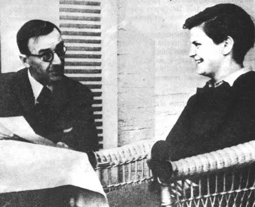 Томас Манн с Элизабет Кюснахт 1935 Генрих Манн Виктор Манн - фото 6