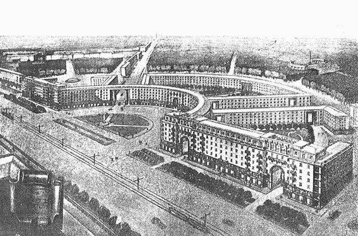 Комплекс жилых зданий мясокомбината Проектный чертеж 1935 г Одновременно с - фото 280