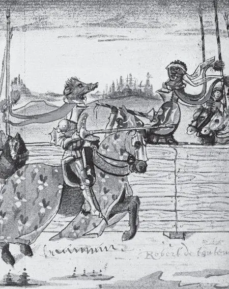 Рис 22 Бой конных рыцарей Описание турнира 1446 года Взято из 1485 с - фото 38