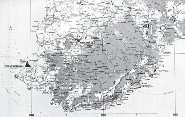 Рис 412 Фрагмент современной карты Южного Крыма Восточнее Бахчисарая - фото 78