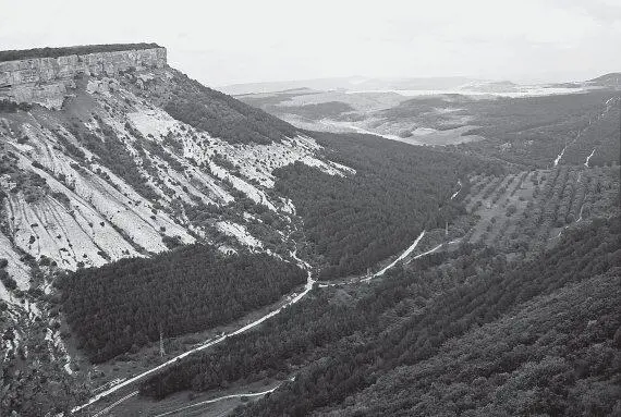 Рис 431 Ущелья окружающие ЧуфутКале Фотография 2006 года Рис 432 - фото 97
