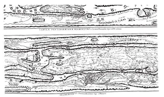 Рис 54 Фрагмент античной Пейтингеровой карты где показано Черное море - фото 183