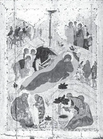 Рис 530 Русская икона Рождество Христово Андрей Рублев 1405 год - фото 209