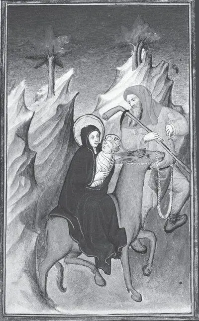 Рис 69 Бегство Святого Семейства в Египет Миниатюра якобы XV века Взято из - фото 254