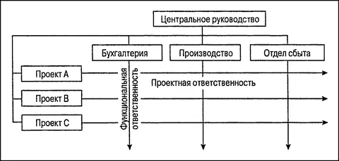 Рис 63 Матричная структура управления проектами Отметим следующие - фото 153
