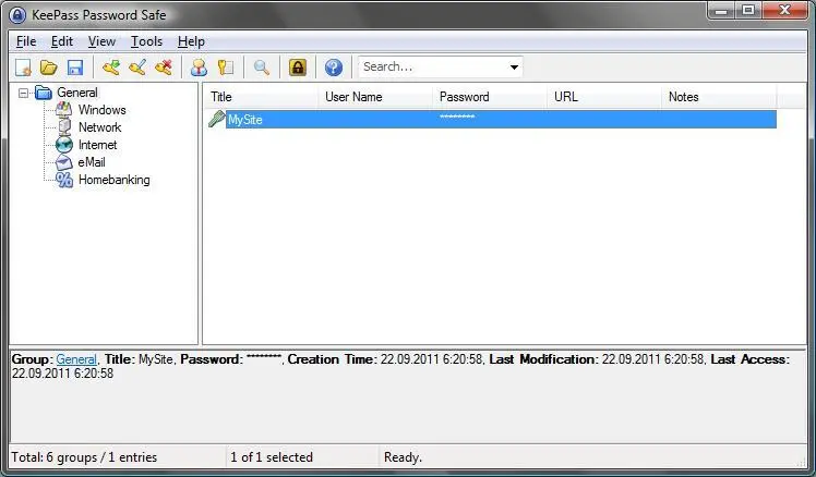 Рис 92Основное окно программы KeePass После создания базы данных паролей - фото 155