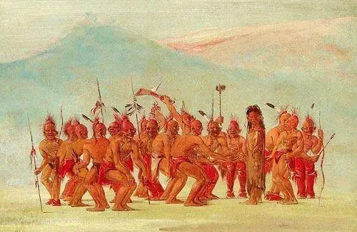 Джордж Кэтлин 1841 Танец с бердашом Церемониальный танец в честь человека с - фото 50