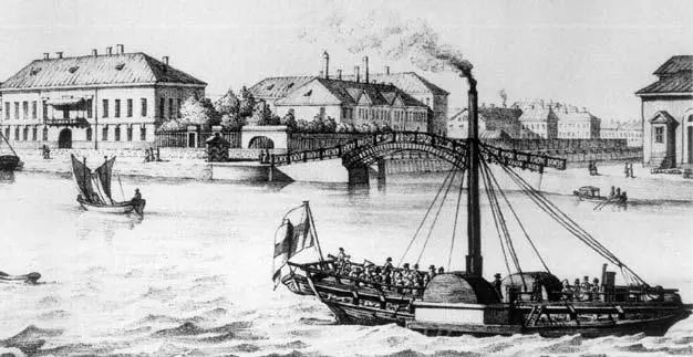 Пароход идёт в Кронштадт Фрагмент литографии 1820е гг Внешне она довольно - фото 112