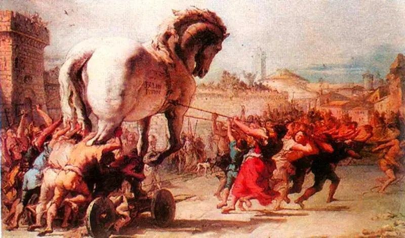 Дж Б Тьеполо Ввоз Троянского коня в Трою 1743 Национальная галерея - фото 33