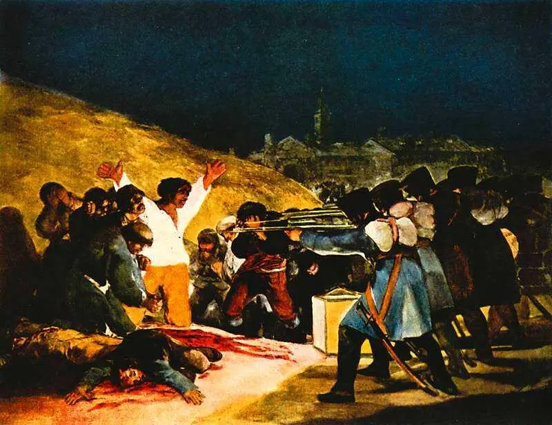 Ф Гойя Расстрел в ночь со 2 на 3 мая 1808 года 1814 Прадо Мадрид 90е - фото 37