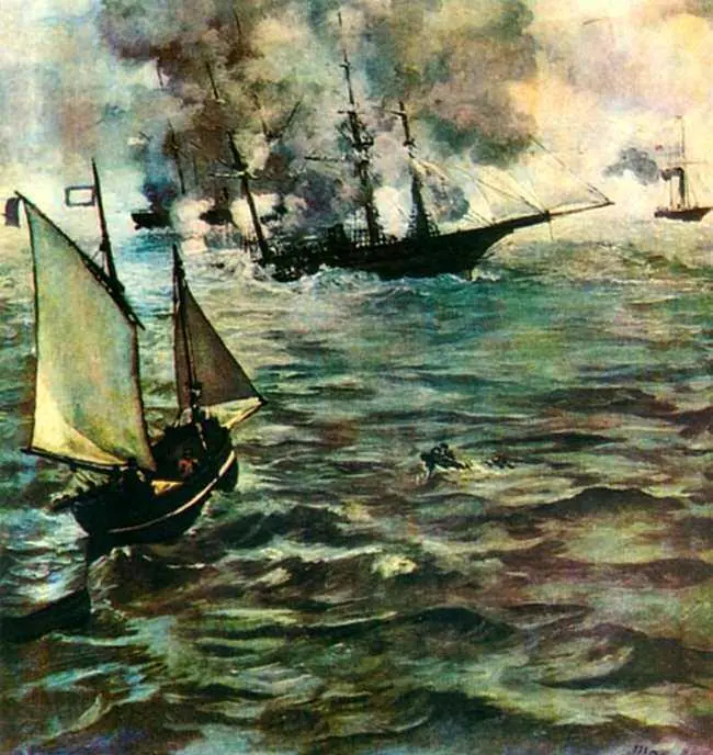 Э Мане Бой Кирседжа и Алабамы 1864 Художественный музей Филадельфия - фото 61