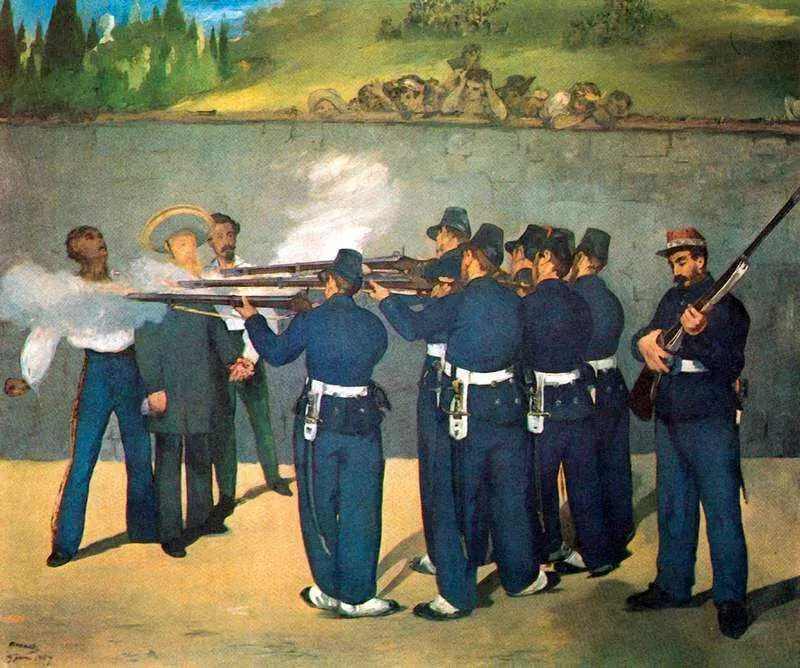 Э Мане Казнь Максимилиана 1867 Кунстхалле Мангейм Судно Алабама - фото 62