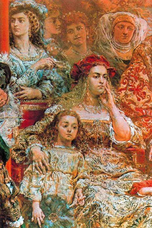 Я Матейко Колокол Зыгмунта Фрагмент королевская семья 1874 - фото 64