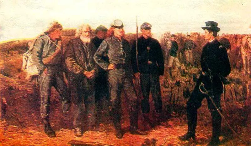 У Хомер Пленные с фронта 1866 Метрополитенмузей НьюЙорк В 60х годах - фото 68