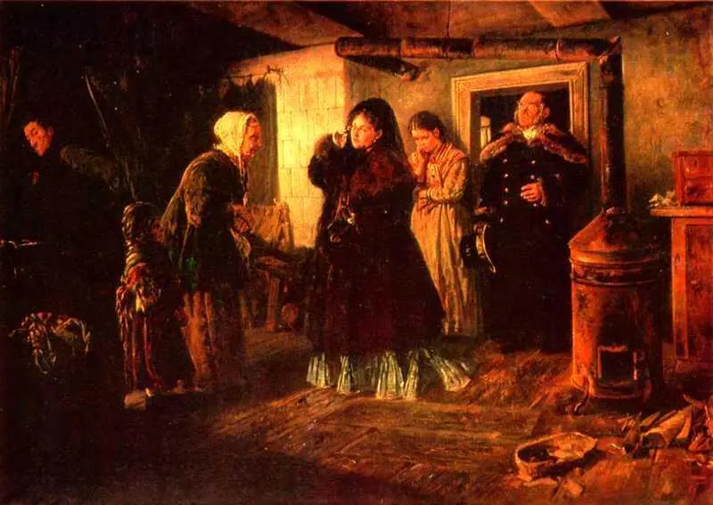В Е Маковский Посещение бедных 1874 Третьяковская галерея Москва Одна - фото 99