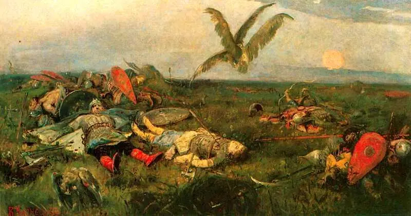 В М Васнецов После побоища Игоря Святославича с половцами 1880 - фото 119