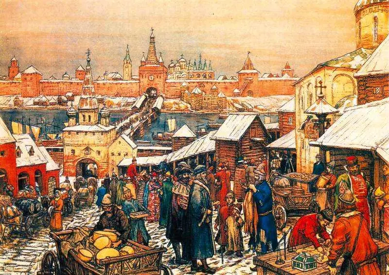 А М Васнецов Новгородский торг издание И Кнебеля Москва 19081913 - фото 125