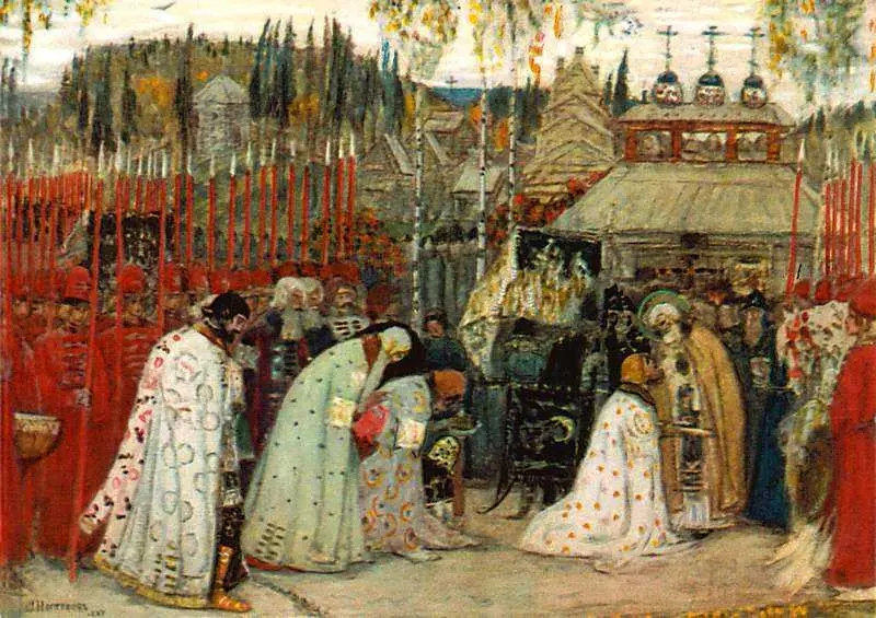 М В Нестеров Благословение Дмитрия Донского на Куликовскую битву 1897 - фото 147