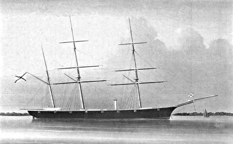 Корвет Новик Художник P Byсуте Крейсер Витязь 28 апреля 1893 г сел на - фото 11