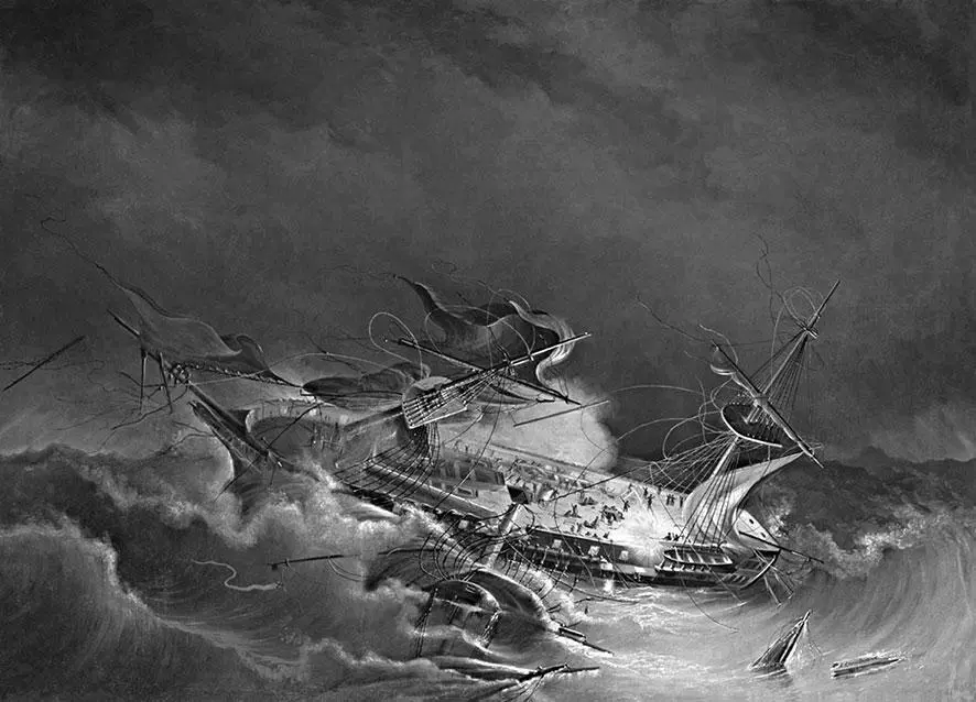 Крушение корабля Ингерманланд 30 августа 1842 г у берегов Норвегии Художник - фото 8