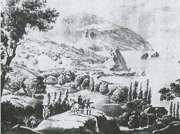 Гурзуф 1828 год КИ Рабус Алупка 1830е годы Литография П Госи Алупка - фото 75