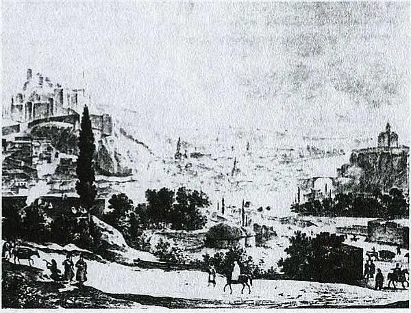 Тифлис Литография 1820е годы КП Бепров Модель памятника МС Воронцову - фото 89