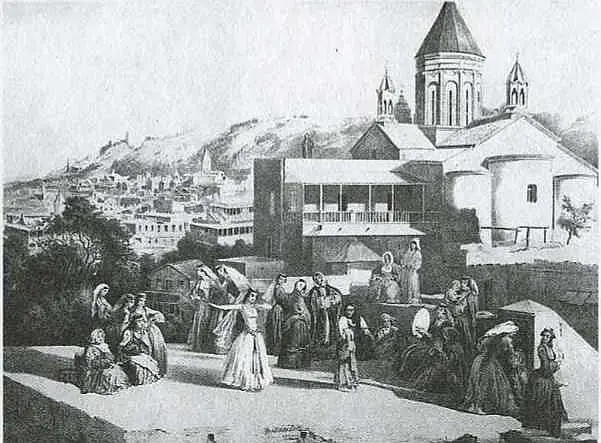 Лезгинка на террасах в Тифлисе С рисунка князя ГГ Гагарина Казачка станицы - фото 106