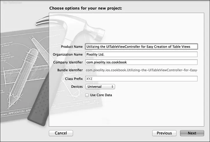 Рис 420Конфигурирование нового пустого приложения в Xcode 4 На следующем - фото 114