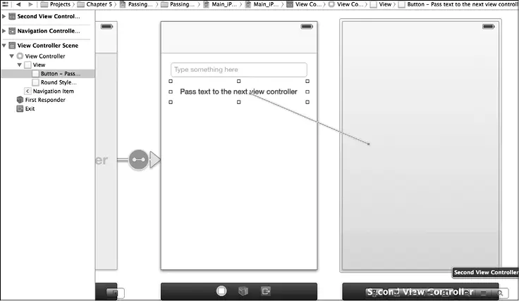 Рис 65Создание связи между кнопкой и вторым контроллером вида связь - фото 136