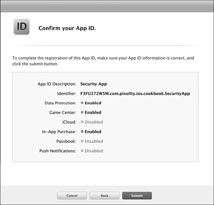 Рис 84Подтверждение настроек App ID перед созданием идентификатора - фото 156