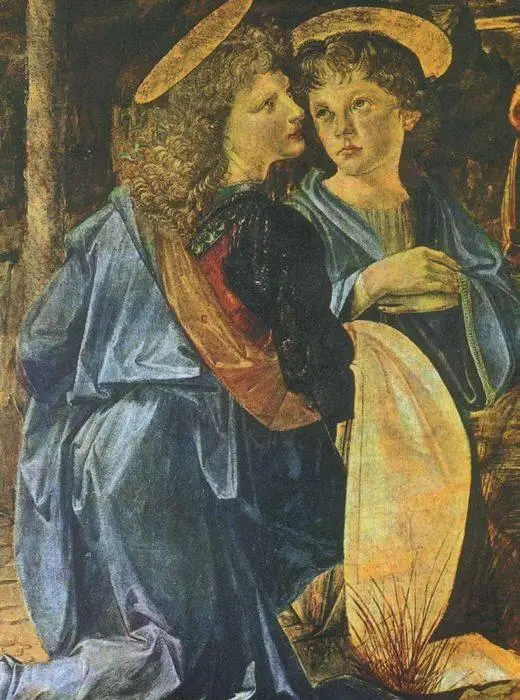 Мастерская Верроккьо Крещение Христа14701478 На фрагменте изображен ангел - фото 124