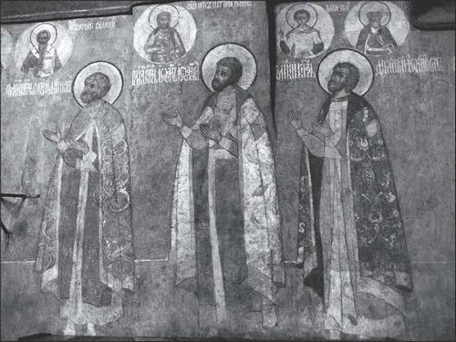 Фрески с изображениями московских великих князей над их захоронениями Из Дома - фото 12